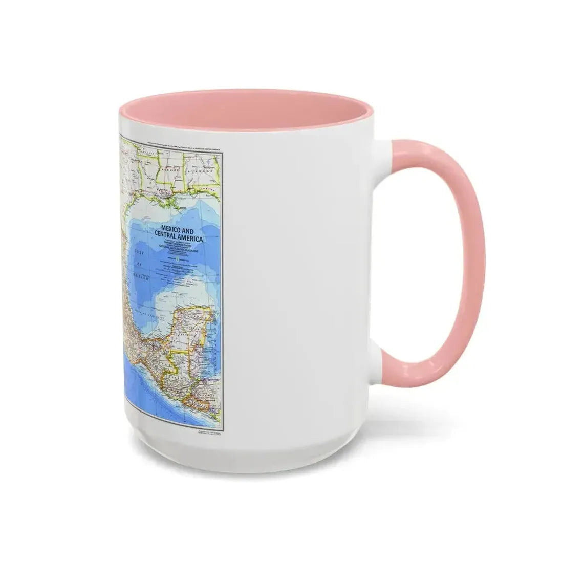 Central America & Mexico (1980) (Map) Accent Coffee Mug - Go Mug Yourself