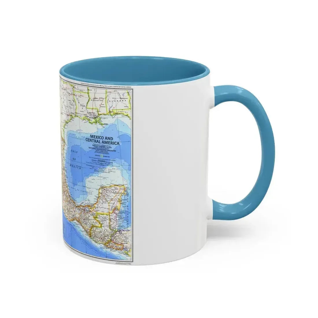 Central America & Mexico (1980) (Map) Accent Coffee Mug - Go Mug Yourself