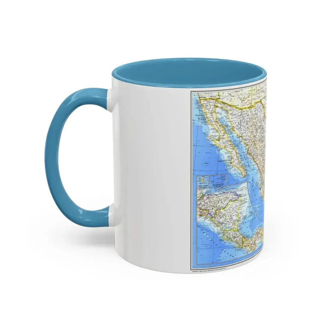 Central America & Mexico (1980) (Map) Accent Coffee Mug - Go Mug Yourself