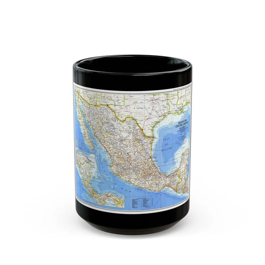 Central America & Mexico (1980) (Map) Black Coffee Mug-15oz-Go Mug Yourself