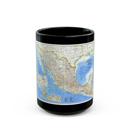 Central America & Mexico (1980) (Map) Black Coffee Mug 15oz - Go Mug Yourself