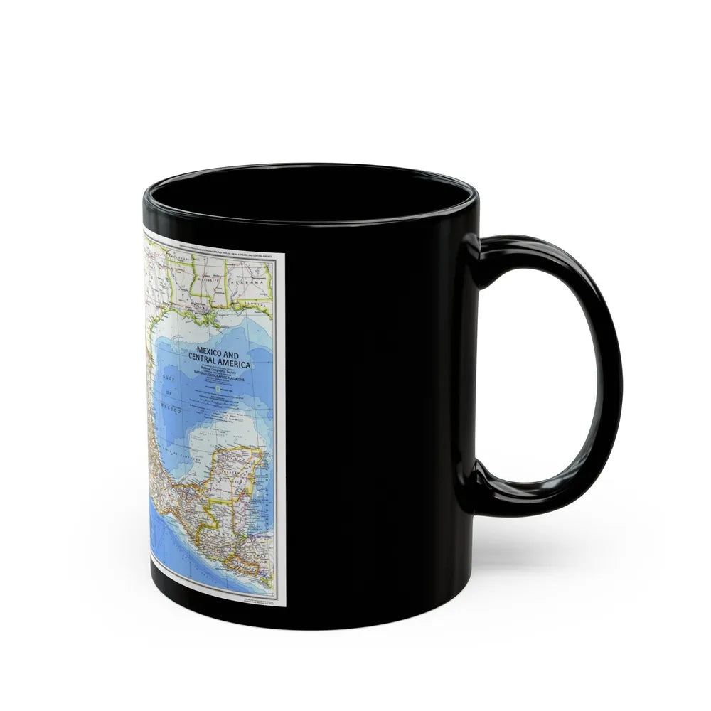 Central America & Mexico (1980) (Map) Black Coffee Mug-Go Mug Yourself