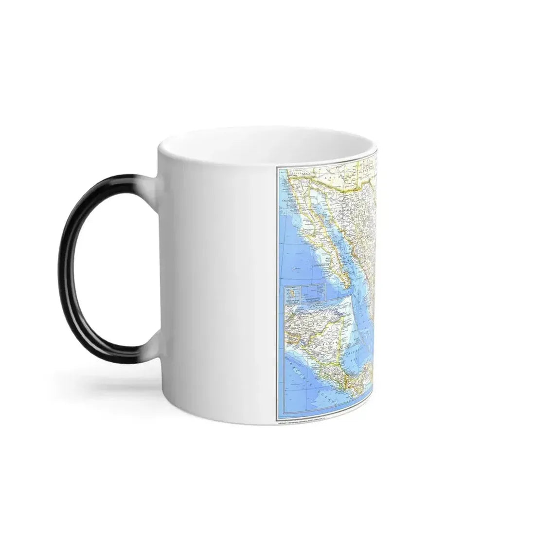 Central America & Mexico (1980) (Map) Color Changing Mug 11oz - Go Mug Yourself