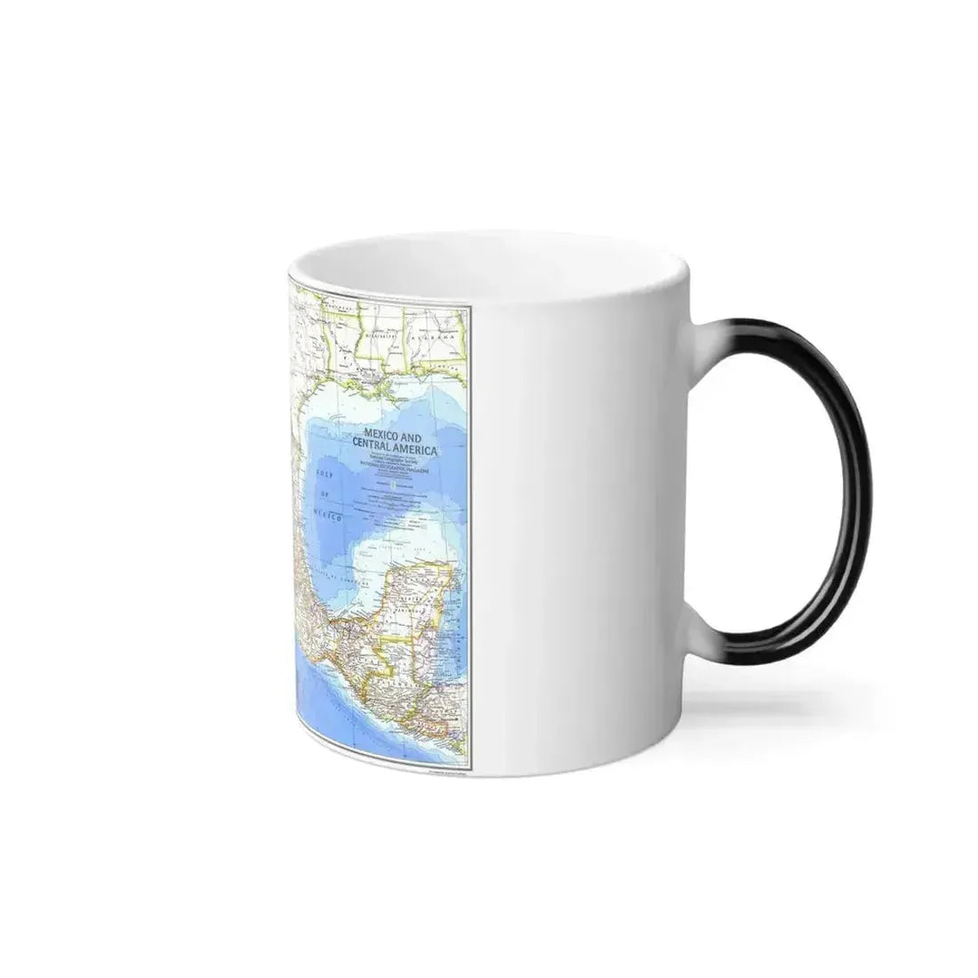 Central America & Mexico (1980) (Map) Color Changing Mug 11oz - Go Mug Yourself