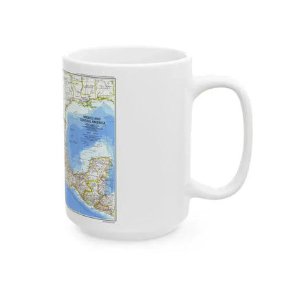 Central America & Mexico (1980) (Map) White Coffee Mug - Go Mug Yourself