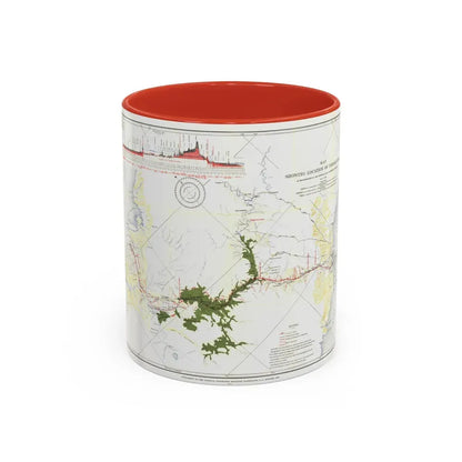 Central America - Panama Canal (1905) (Map) Accent Coffee Mug 11oz Red - Go Mug Yourself