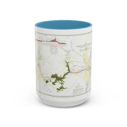 Central America - Panama Canal (1905) (Map) Accent Coffee Mug 15oz Light Blue - Go Mug Yourself