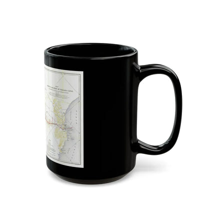 Central America - Panama Canal (1905) (Map) Black Coffee Mug-Go Mug Yourself