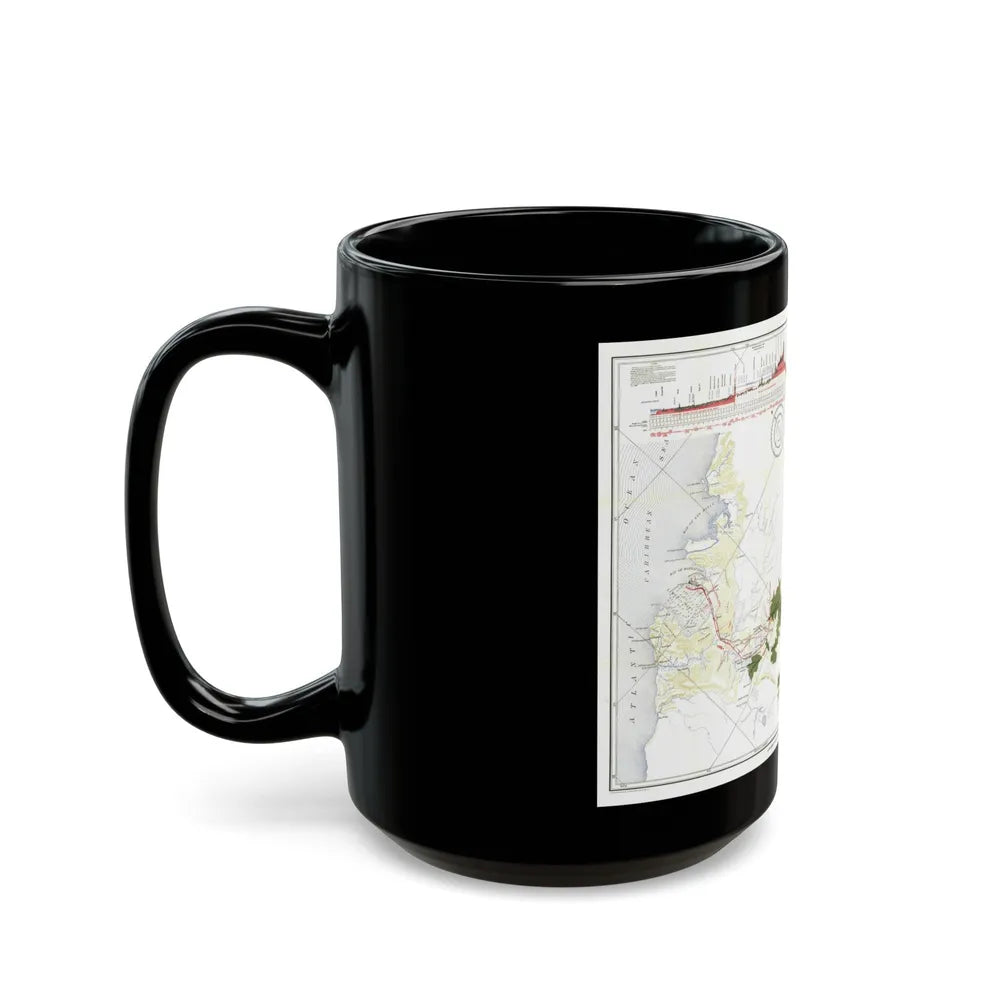 Central America - Panama Canal (1905) (Map) Black Coffee Mug-Go Mug Yourself