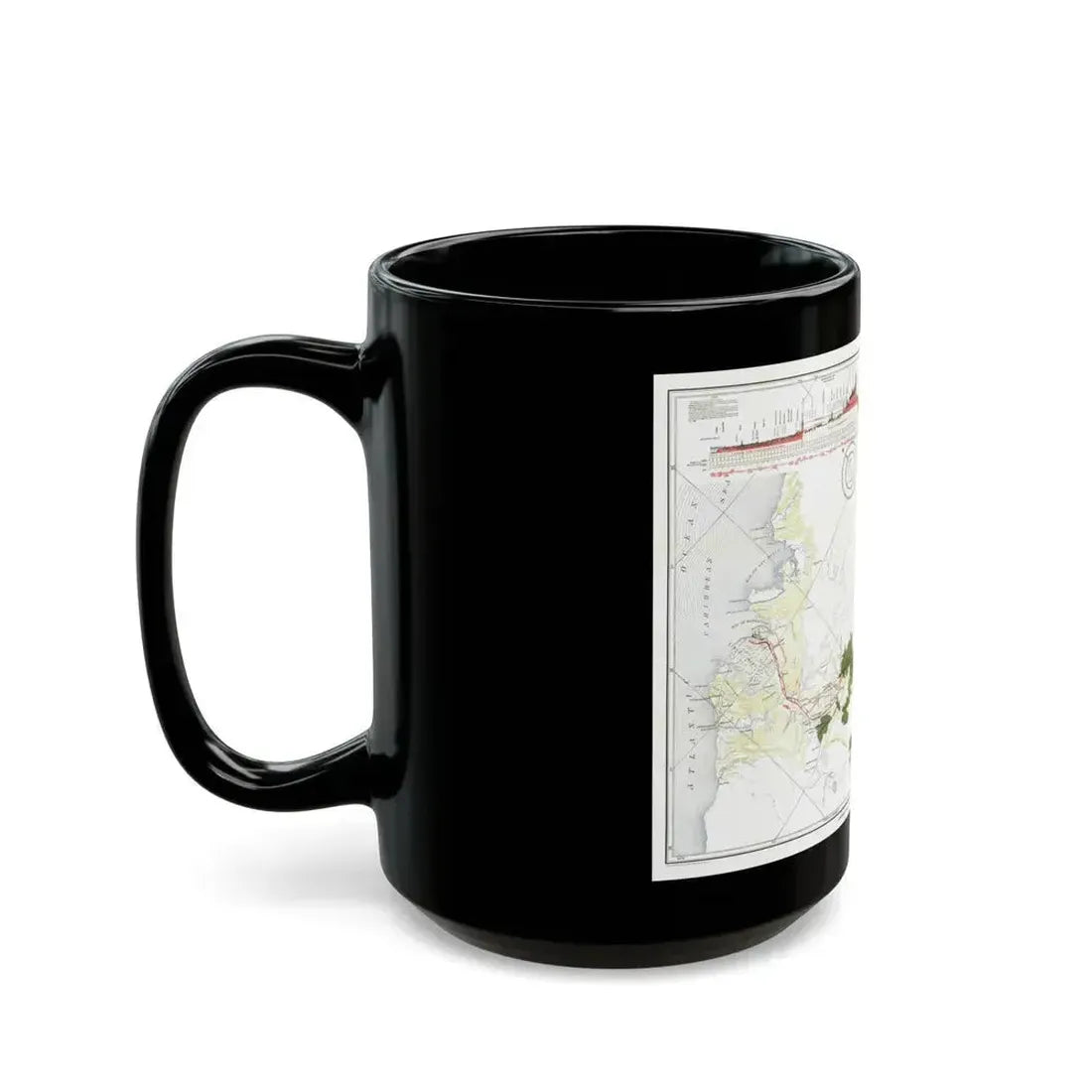 Central America - Panama Canal (1905) (Map) Black Coffee Mug - Go Mug Yourself