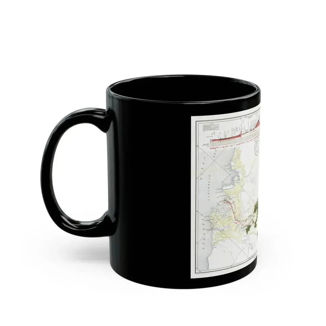 Central America - Panama Canal (1905) (Map) Black Coffee Mug - Go Mug Yourself