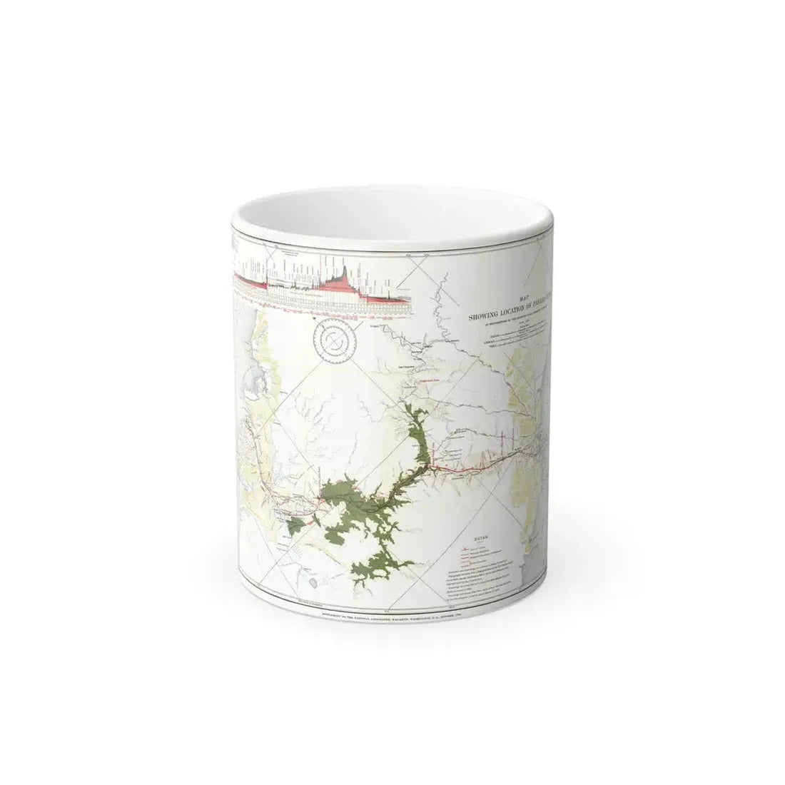 Central America - Panama Canal (1905) (Map) Color Changing Mug 11oz Default Title 11oz - Go Mug Yourself