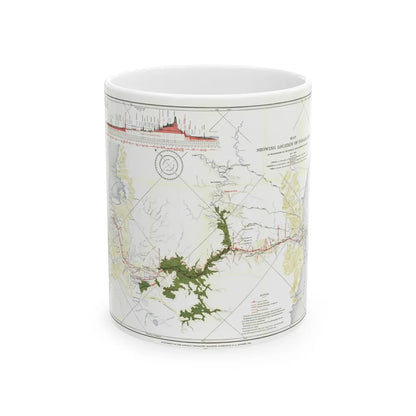 Central America - Panama Canal (1905) (Map) White Coffee Mug-11oz-Go Mug Yourself