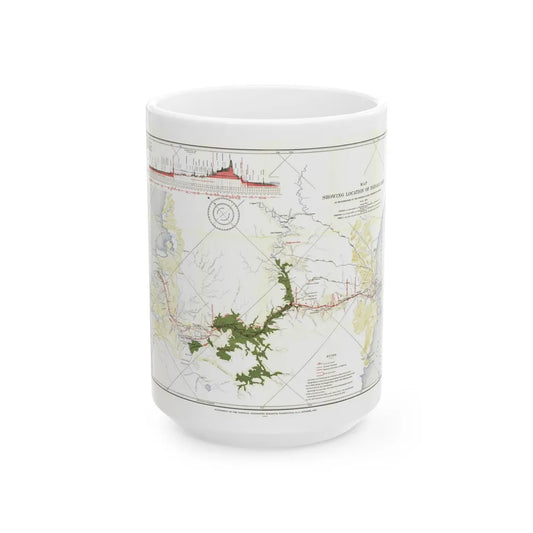 Central America - Panama Canal (1905) (Map) White Coffee Mug-15oz-Go Mug Yourself