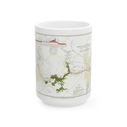 Central America - Panama Canal (1905) (Map) White Coffee Mug 15oz - Go Mug Yourself