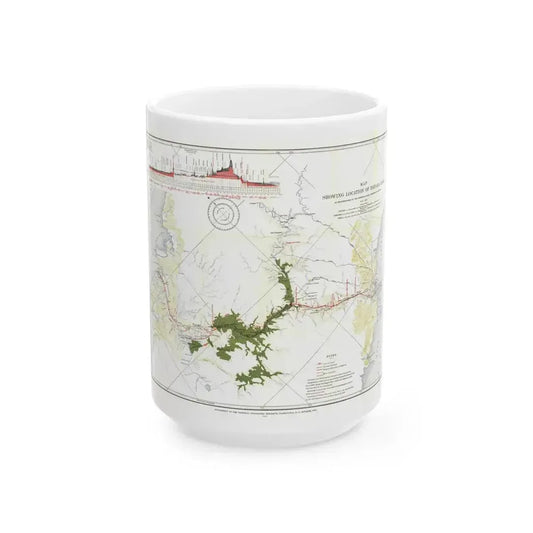 Central America - Panama Canal (1905) (Map) White Coffee Mug 15oz - Go Mug Yourself