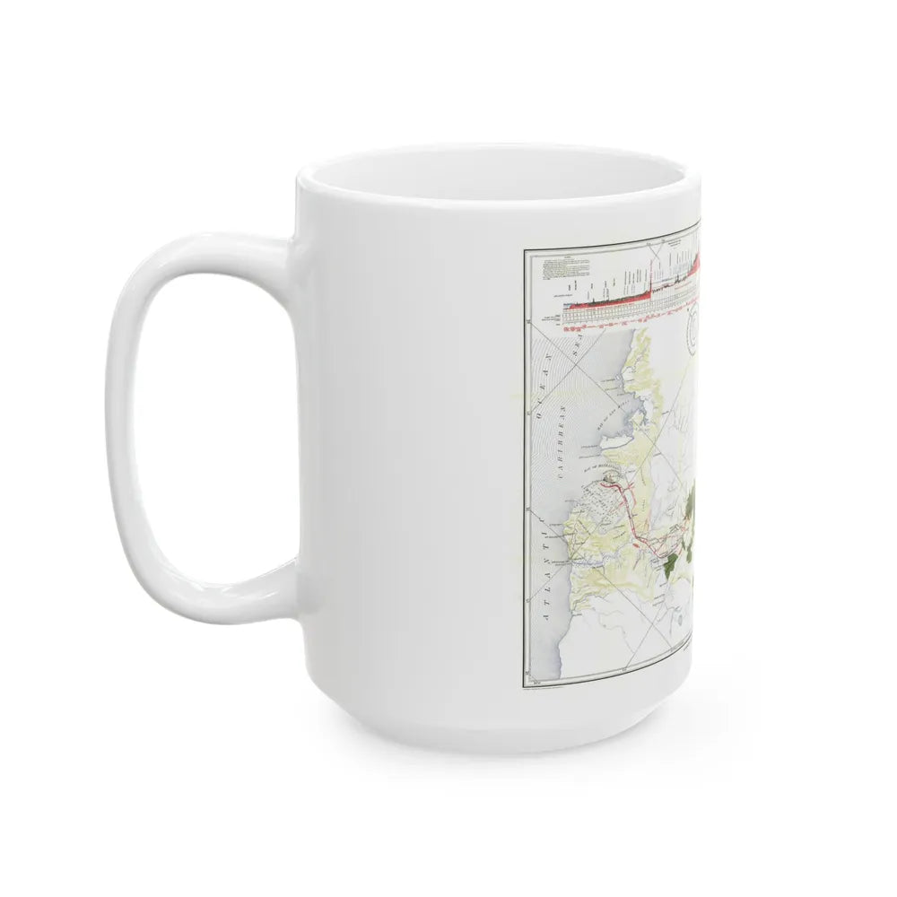 Central America - Panama Canal (1905) (Map) White Coffee Mug-Go Mug Yourself