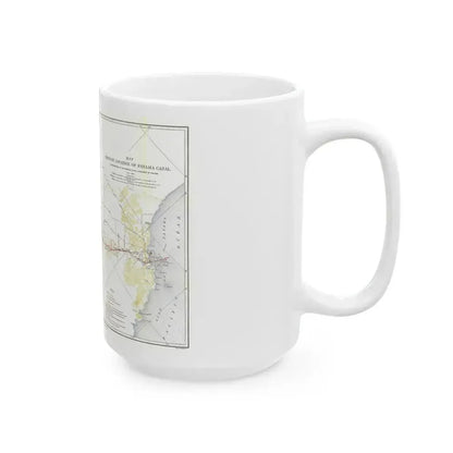 Central America - Panama Canal (1905) (Map) White Coffee Mug - Go Mug Yourself