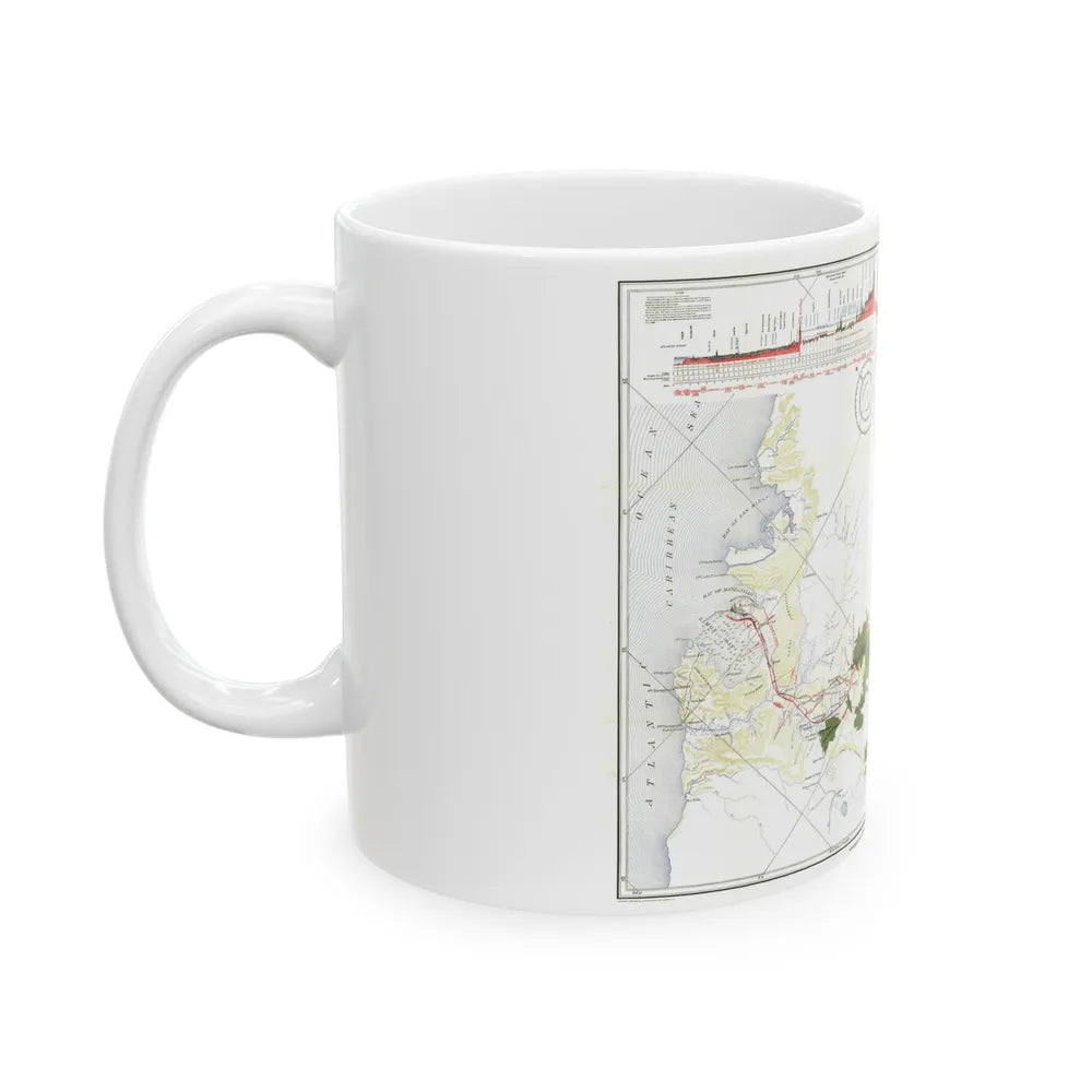 Central America - Panama Canal (1905) (Map) White Coffee Mug-Go Mug Yourself