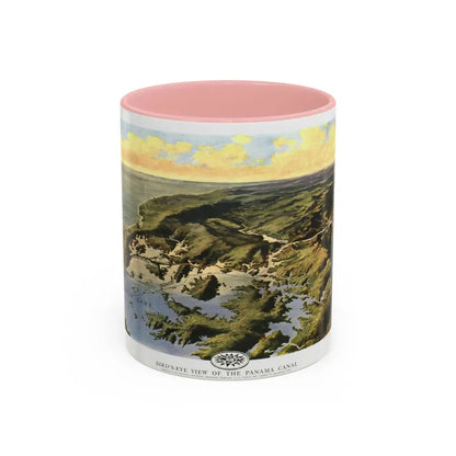 Central America - Panama Canal (1912) (Map) Accent Coffee Mug 11oz Pink - Go Mug Yourself