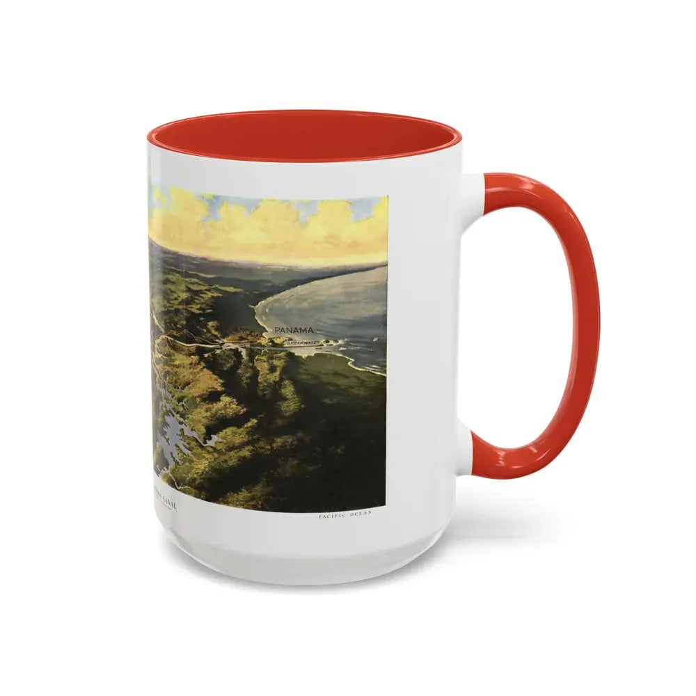 Central America - Panama Canal (1912) (Map) Accent Coffee Mug - Go Mug Yourself