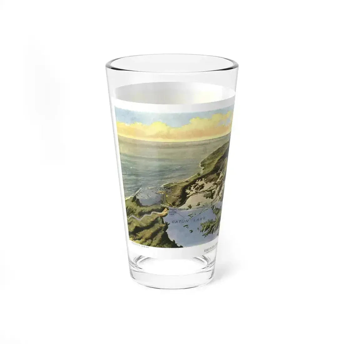 Central America - Panama Canal (1912) (Map) Pint Glass 16oz - Go Mug Yourself