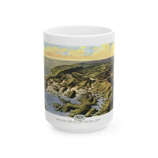 Central America - Panama Canal (1912) (Map) White Coffee Mug-15oz-Go Mug Yourself