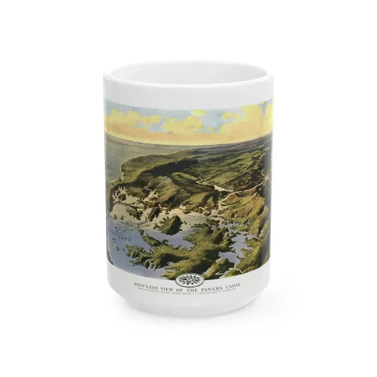 Central America - Panama Canal (1912) (Map) White Coffee Mug 15oz - Go Mug Yourself