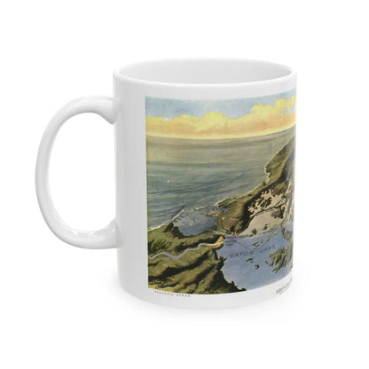 Central America - Panama Canal (1912) (Map) White Coffee Mug-Go Mug Yourself