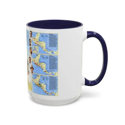 Central America Past and Present (1986) (Map) Accent Coffee Mug - Go Mug Yourself