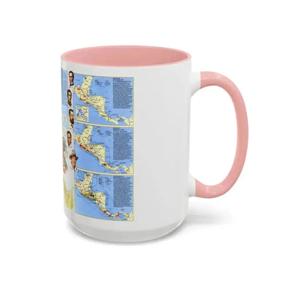 Central America Past and Present (1986) (Map) Accent Coffee Mug - Go Mug Yourself
