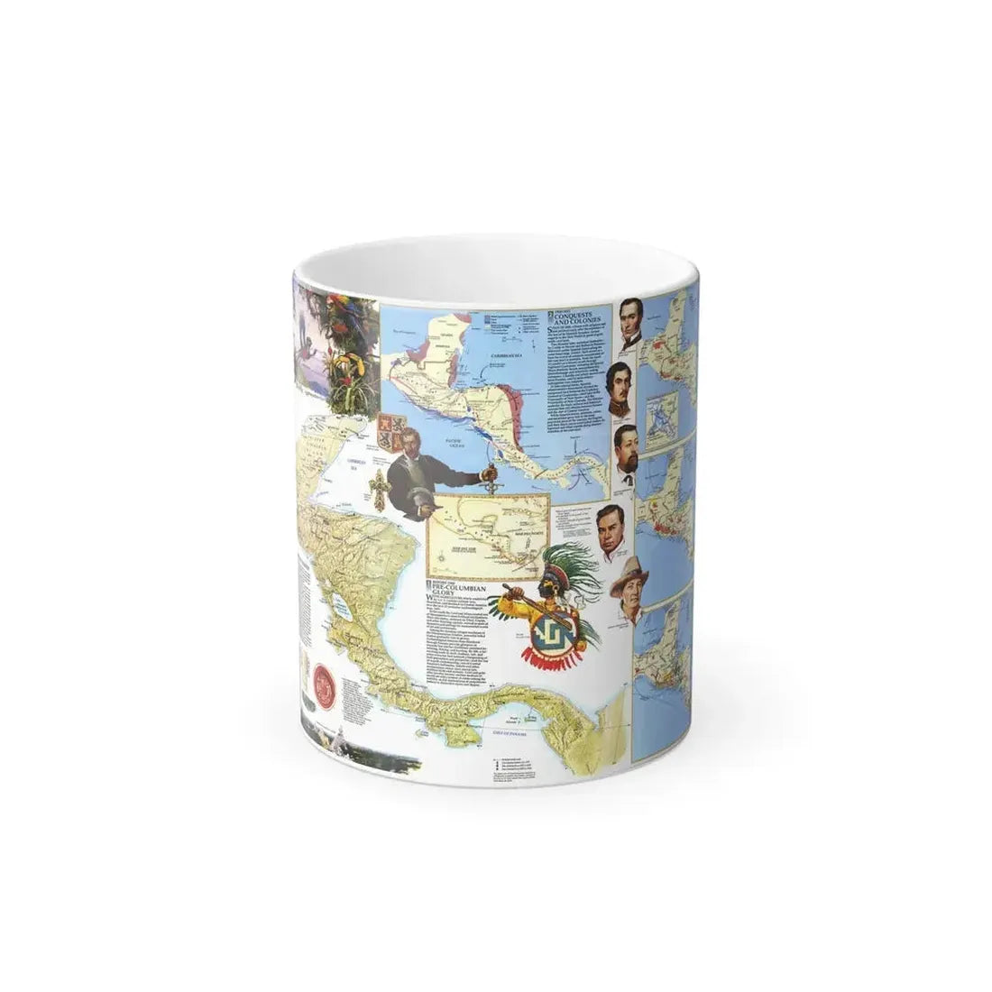 Central America Past and Present (1986) (Map) Color Changing Mug 11oz Default Title - Go Mug Yourself