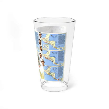 Central America Past and Present (1986) (Map) Pint Glass 16oz-Go Mug Yourself