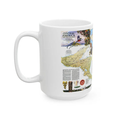 Central America Past and Present (1986) (Map) White Coffee Mug-Go Mug Yourself