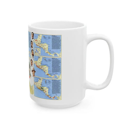 Central America Past and Present (1986) (Map) White Coffee Mug-Go Mug Yourself