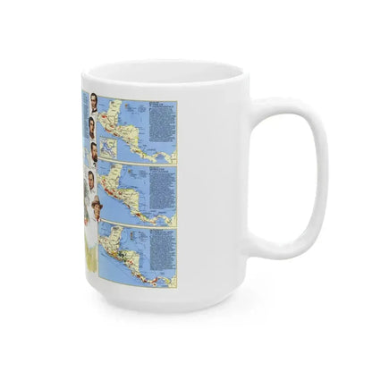 Central America Past and Present (1986) (Map) White Coffee Mug - Go Mug Yourself