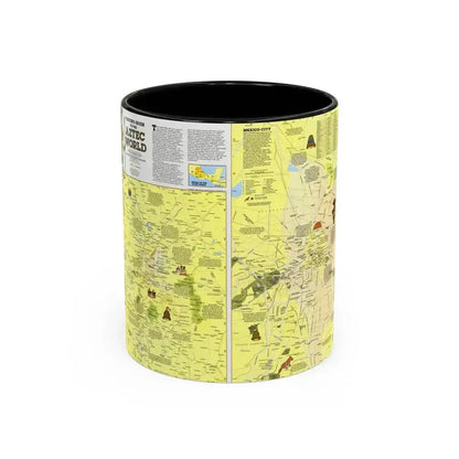 Central America - The Aztec World (1980) (Map) Accent Coffee Mug 11oz Black - Go Mug Yourself