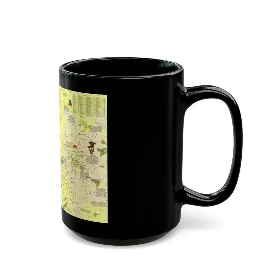 Central America - The Aztec World (1980) (Map) Black Coffee Mug - Go Mug Yourself