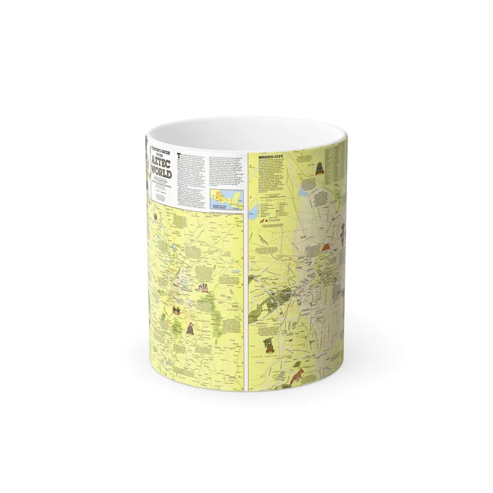 Central America - The Aztec World (1980) (Map) Color Changing Mug 11oz-Go Mug Yourself