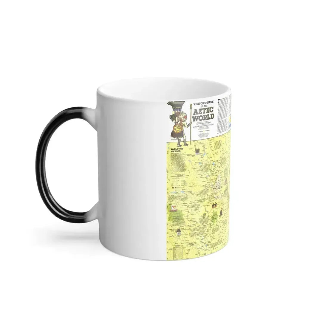 Central America - The Aztec World (1980) (Map) Color Changing Mug 11oz - Go Mug Yourself