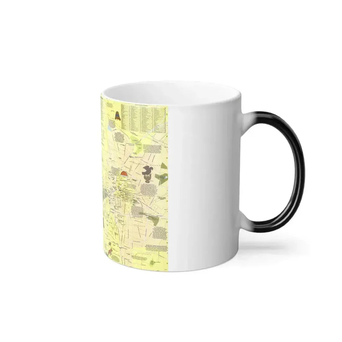 Central America - The Aztec World (1980) (Map) Color Changing Mug 11oz - Go Mug Yourself