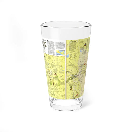 Central America - The Aztec World (1980) (Map) Pint Glass 16oz-16oz-Go Mug Yourself