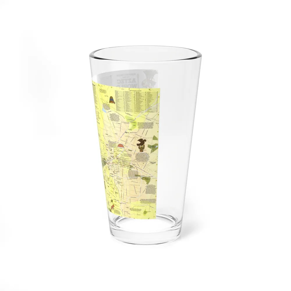 Central America - The Aztec World (1980) (Map) Pint Glass 16oz-Go Mug Yourself