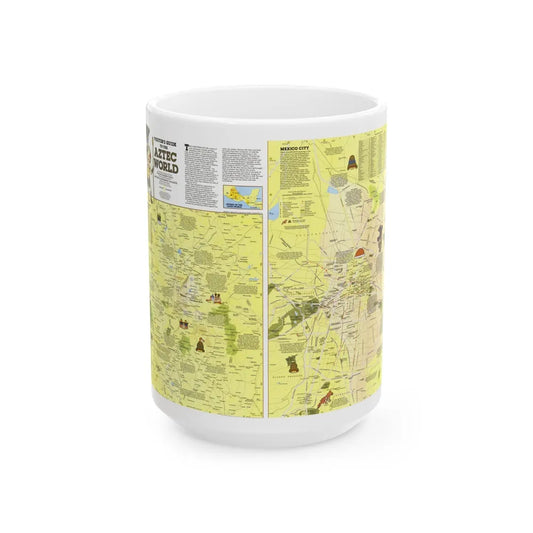 Central America - The Aztec World (1980) (Map) White Coffee Mug-15oz-Go Mug Yourself