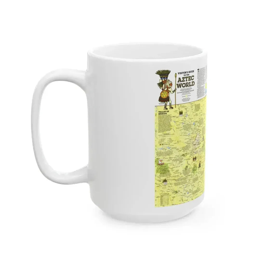 Central America - The Aztec World (1980) (Map) White Coffee Mug - Go Mug Yourself