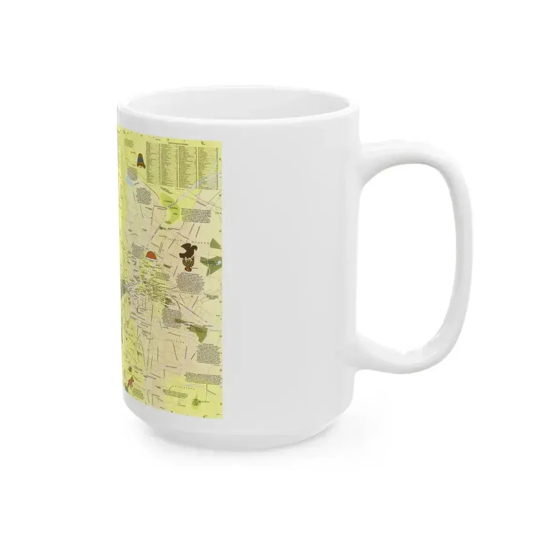Central America - The Aztec World (1980) (Map) White Coffee Mug - Go Mug Yourself