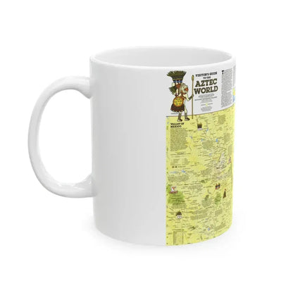 Central America - The Aztec World (1980) (Map) White Coffee Mug - Go Mug Yourself