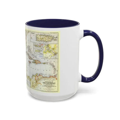 Central America - The Caribbean (1947) (Map) Accent Coffee Mug - Go Mug Yourself