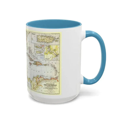 Central America - The Caribbean (1947) (Map) Accent Coffee Mug - Go Mug Yourself