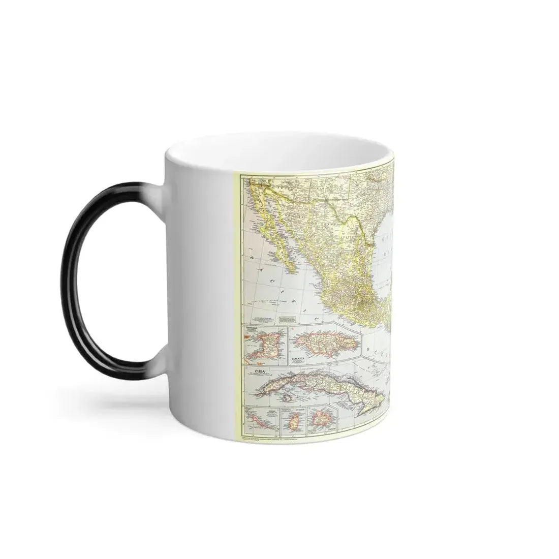 Central America - The Caribbean (1947) (Map) Color Changing Mug 11oz - Go Mug Yourself